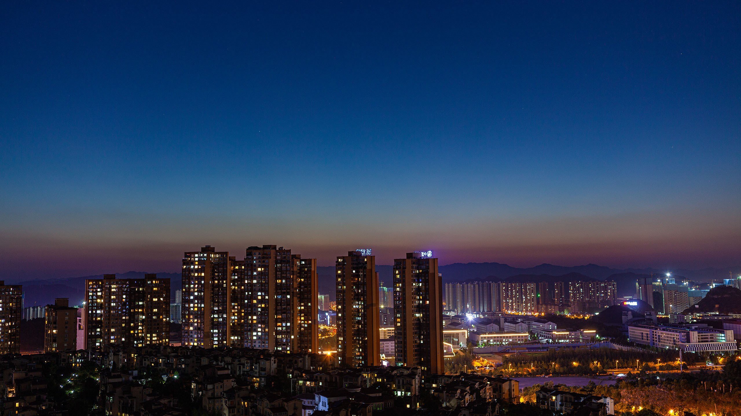 城市夜景,都市,高楼,航拍,灯光璀璨,风景大片