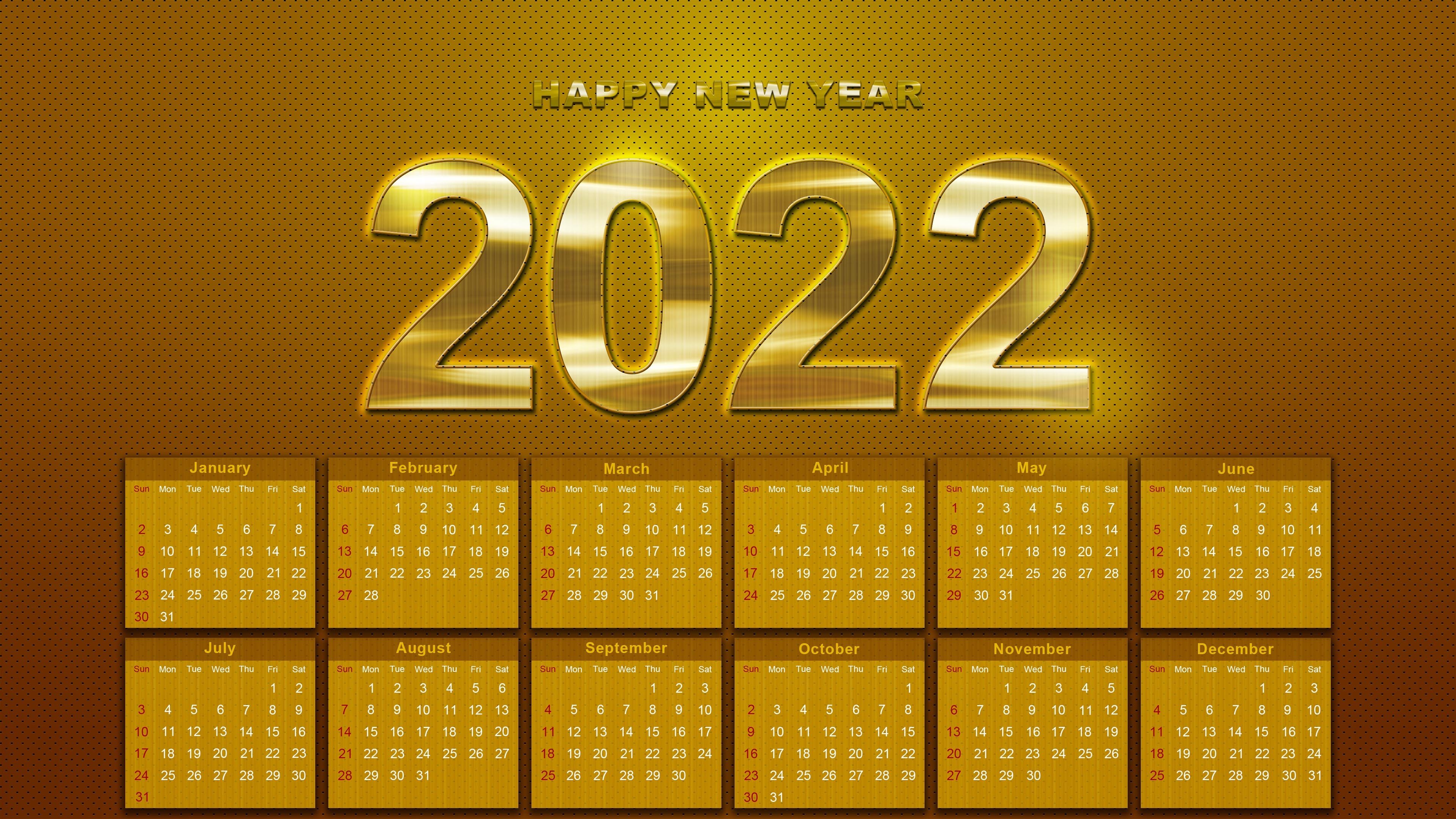 2022,月历,新年,节日美图