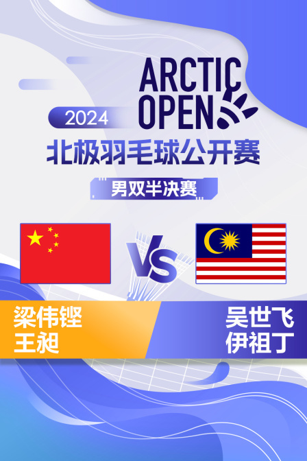 2024北极羽毛球公开赛 男双半决赛 梁伟铿/王昶VS吴世飞/伊祖丁