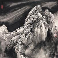 曾刚彩墨山水画_360百科