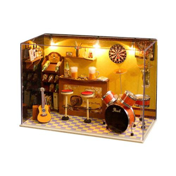 DIY小屋迷你手工场景模型 防尘罩 格林酒吧升级