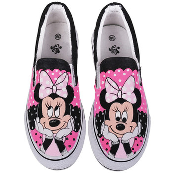 城市公主2014新款彩绘卡通漫画帆布鞋松糕鞋