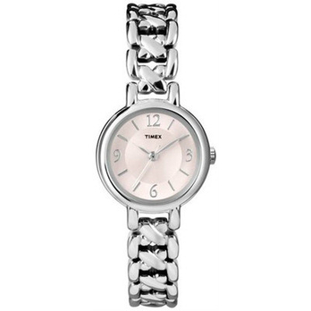 <em>Timex</em> <em>天美时</em> <em>女士</em>圆形不锈钢表带石英<em>手表</em> T2