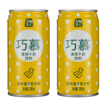 天喔茶庄 巧慕 香蕉牛奶饮料 180ml X 2 - 乳品\/