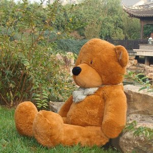 婴之缘 七夕礼物送女友情人节礼物 围巾泰迪熊