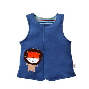 贝贝帕克 宝宝纯棉卡通双面<em>马甲</em>背心坎肩 儿童