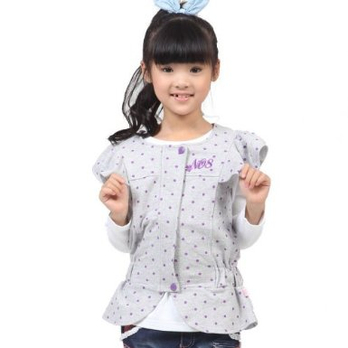 8号熊 童装<em>女童马甲</em> 春秋装日韩儿童马甲纯棉