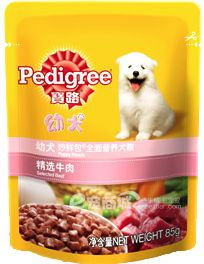 玛氏集团旗下品牌 宝路 妙鲜包 幼犬 精选牛肉 