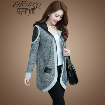<em>御宅族</em>2014秋装新款韩版大码<em>女装</em>风衣 女修身