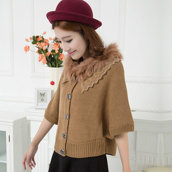 NAXIHU 2013新款蝙蝠针织线衫<em>外套 短款中袖</em>