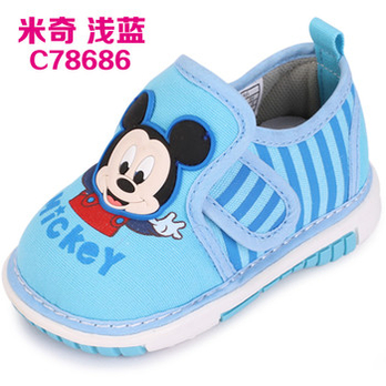 1-2岁宝宝学步鞋软底 正品迪士尼春季男童女童