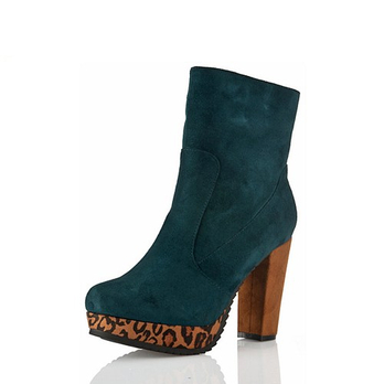 Josiny 卓诗尼 2012冬季欧美粗跟厚底短靴 防水