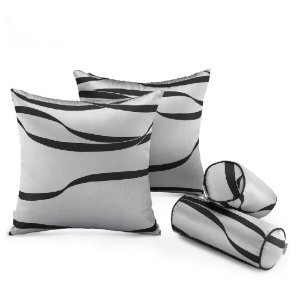 款 车用靠枕颈枕套装 黑色灰色相间 轻舞飞扬(
