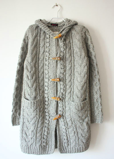 yeah! 羊毛手工棒针粗线 超厚 立体豆豆温暖 <em>大毛衣外套</em>