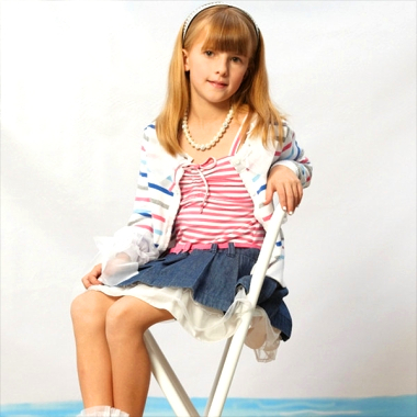 ebobe/宜贝 新款全棉<em>女童装条纹针织开衫</em>