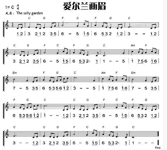 爱尔兰的画眉布鲁斯口琴谱_360问答