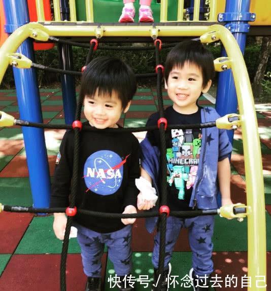 林志颖3岁双胞胎儿子生日,小儿子身上挂气球出