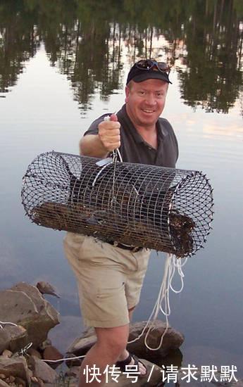 一男子家门前河里放下铁笼子,第二天提起来时惊喜了!