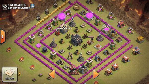 部落冲突,七本中期,这两个阵型怎么打 2级王_3