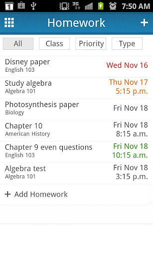 myHomework Student Planner截图8