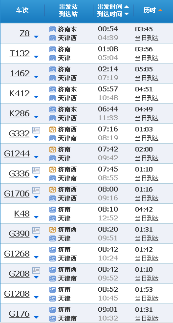 济南到天津的火车_360问答