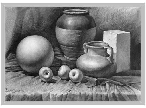 求几张优秀素描静物,线条清晰,最好大图_360问