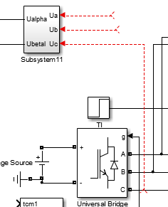 simulink电机仿真,IGBT的输出电压怎么和电压左