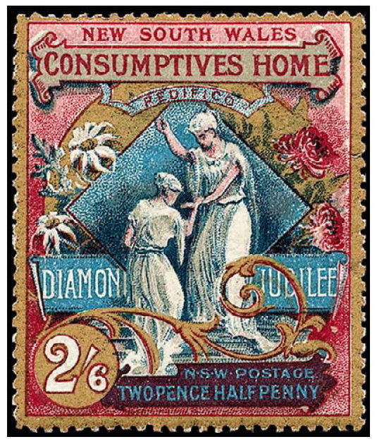 1897年世界最早的健康邮票(新南威尔士发行)