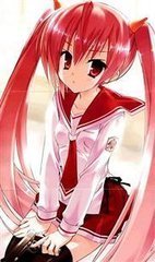 <em>红色头发</em>双尾辨的女孩那个动漫叫什么,眼睛是