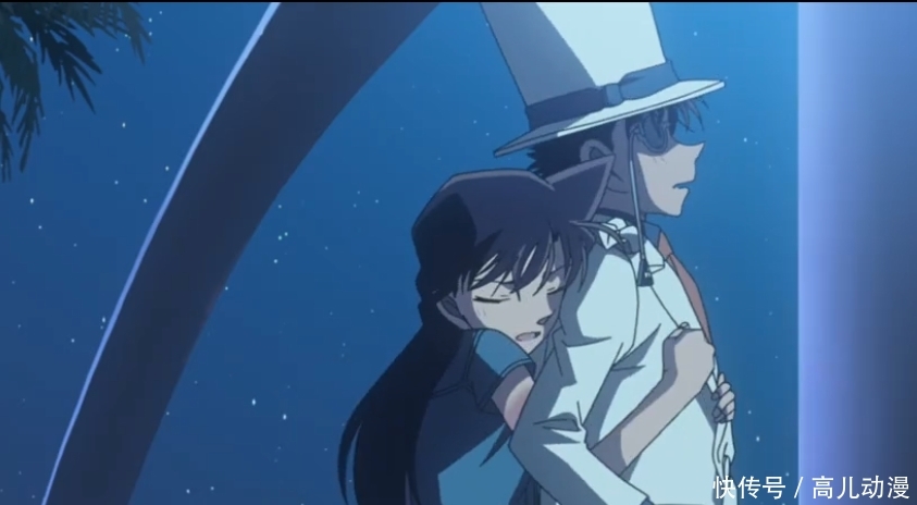 名侦探柯南:怪盗基德差点亲到小兰,只怪他把手