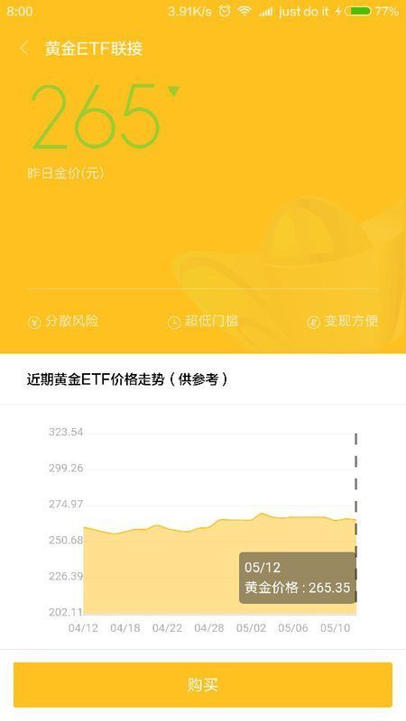 同一天小米金融的价格和蚂蚁金服的黄金价格为