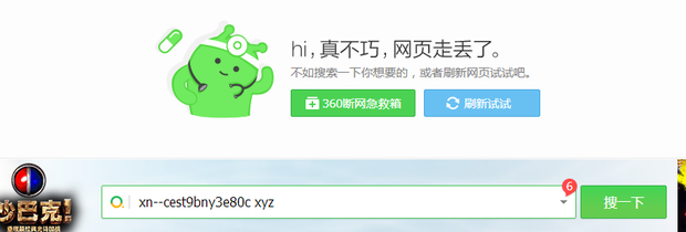 自己注册的中文域名，已经解析和绑定。为什么打不开？