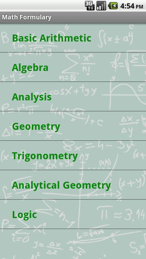 数学公式 Math Formulary截图1