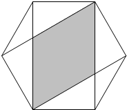 如图,正六边形的面积为6,那么阴影部分的面积