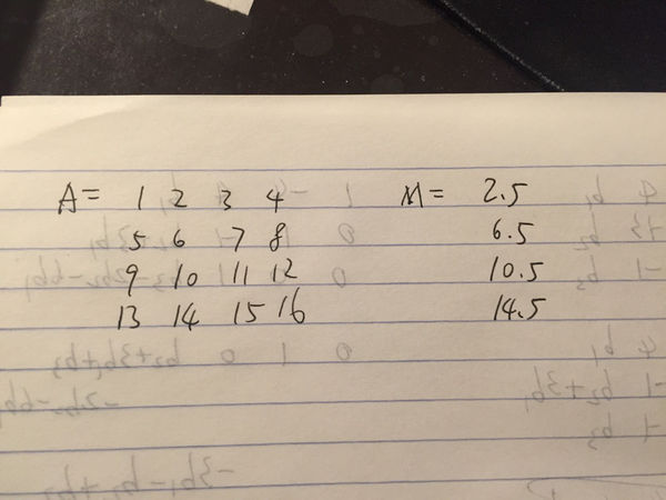 matlab里我想求矩阵里每一行的平均值改输入什