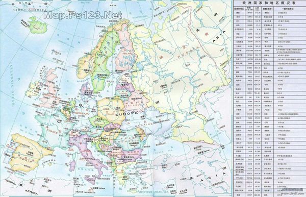 有没有像这样的欧洲轮廓图,而且要有国家,要比