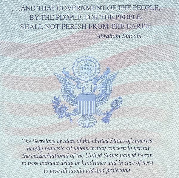美国和中国的护照后面各写着什么?_360问答