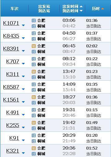 安徽合肥到桐城的车(汽车或者火车)班次是什么