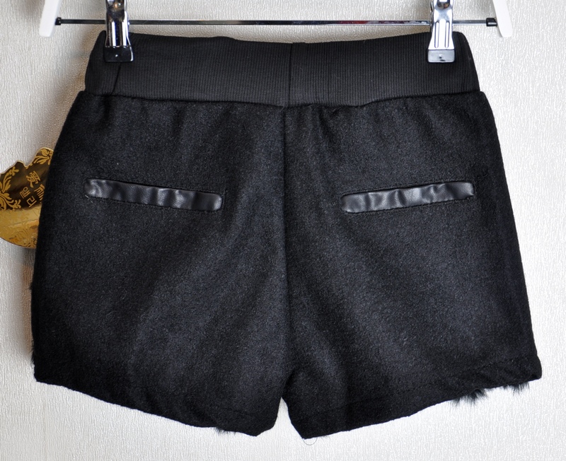 2012<em>秋冬韩版</em>迷你超<em>短裤松紧</em>腰<em>短裤</em>拼真毛通