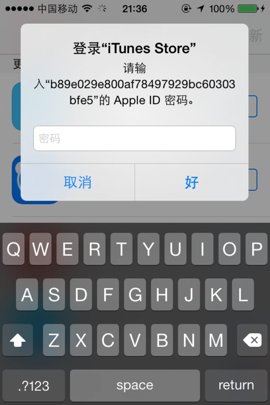 登入ITunes Store Apple ID 莫名其妙就变成乱码