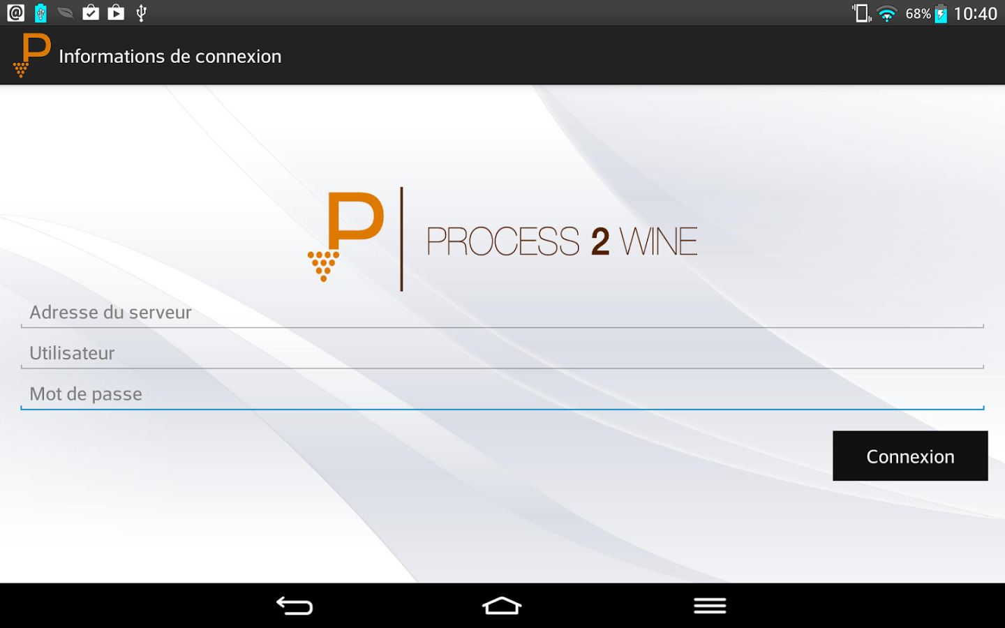 Process2Wine Suivi dActivité截图2