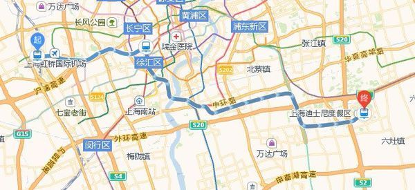 上海虹桥到迪士尼地铁路线图_360问答
