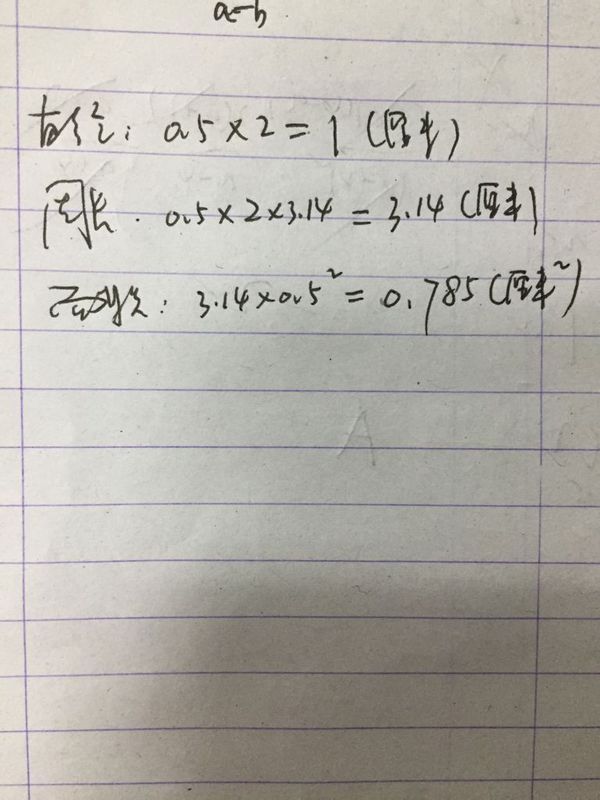 半径是0.5厘米,直径,周长,面积是多少_360问答