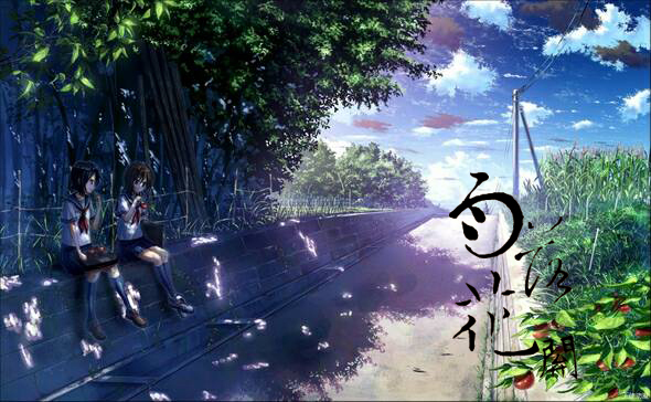 求大神给下边这张图加四个字 雨落花开 要那种