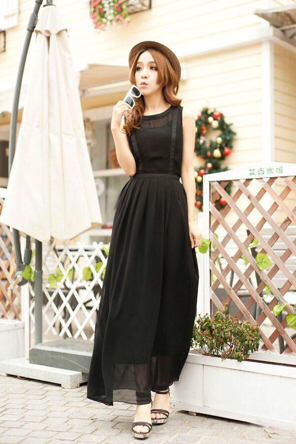 穿黑色的镂空连裙子配什么颜色的高跟鞋子_3