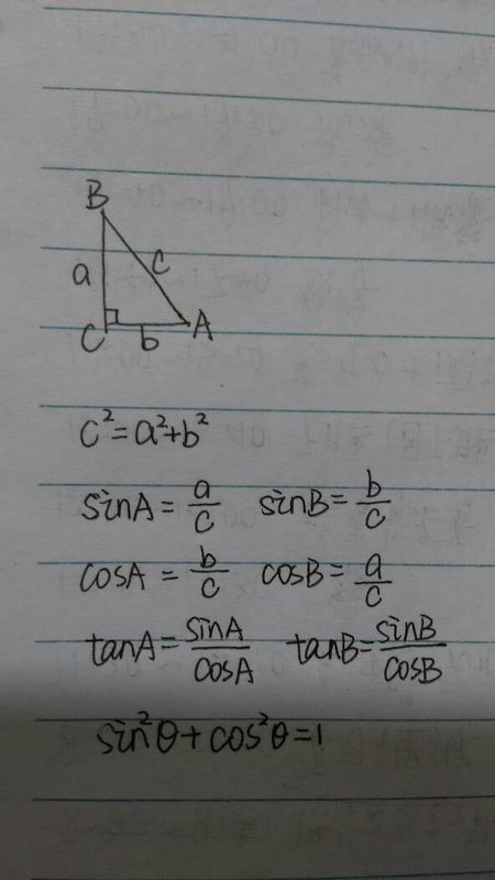 直角三角形边与角的关系是什么?sin,cos,tg代表