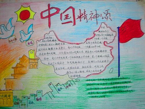 求民族魂手抄报,只求简单充实