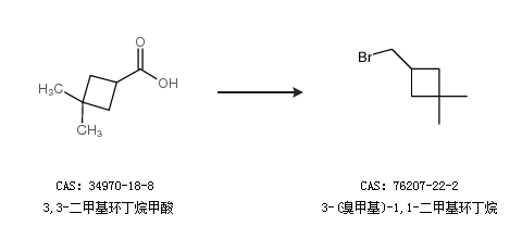 3-(溴甲基)-1,1-二甲基环丁烷的合成路线有哪些