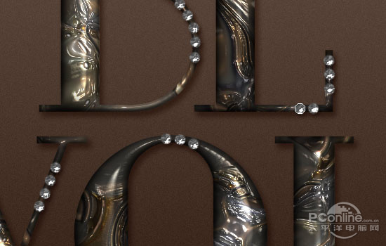 Photoshop制作釉光嵌钻文字特效_360问答