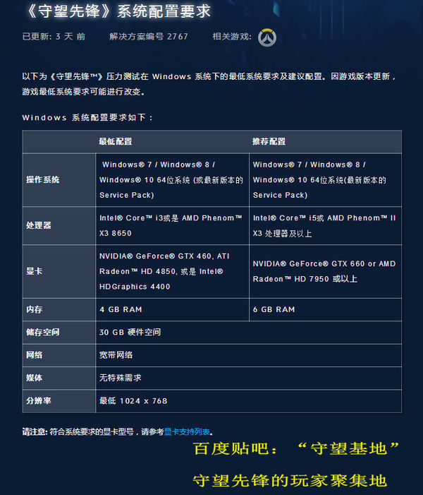 守望先锋提示无法安装未满足最低配置要求怎么